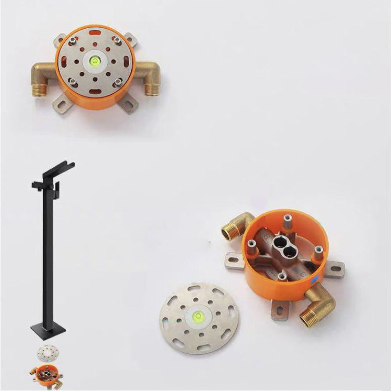 Modern Freestanding Tub Faucet Copper One Handle Floor Mounted Freestanding Bathtub Faucet