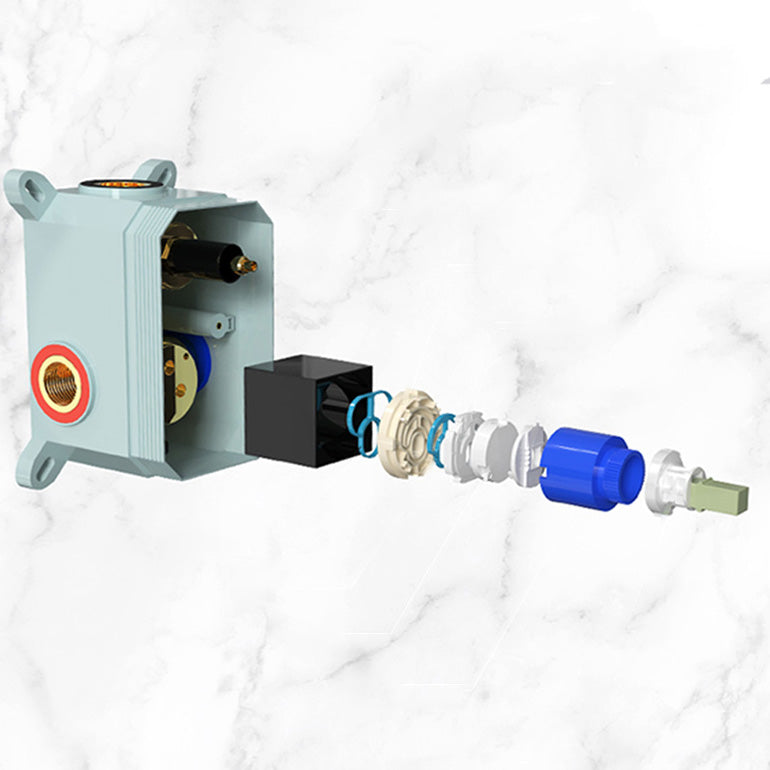 Modern Bathroom Faucet One Handle Copper Wall Mounted Bathtub Faucet