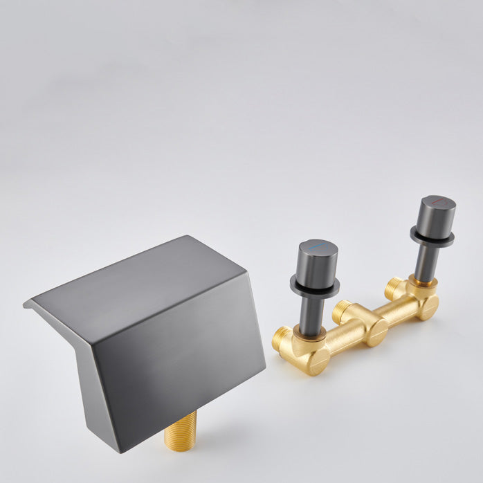 Modern Roman Bathtub Faucet Two Handle Copper Roman Tub Faucet Set