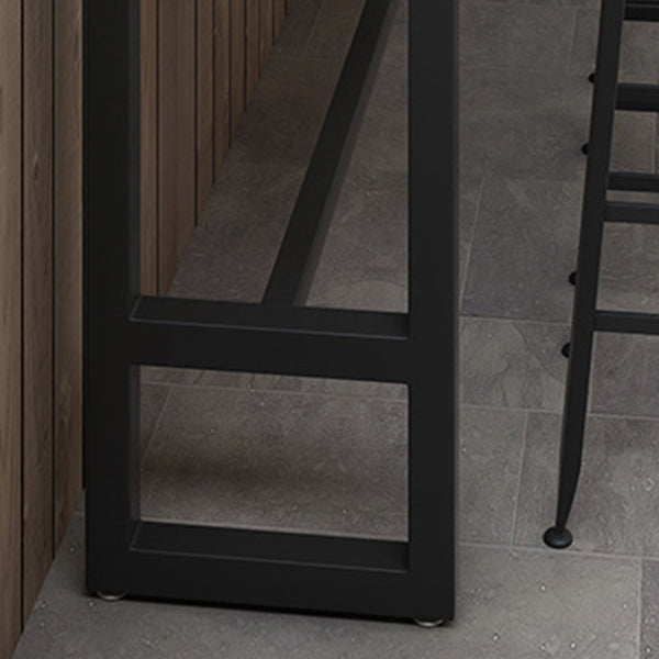 1/2/5 Pieces Modern Bar Table Set Rectangle Plastic Wood Counter Table with High Stools