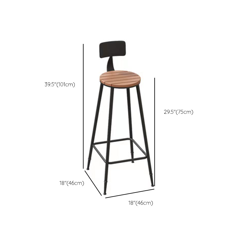 1/5 Pieces Brown Bar Table with Metal Stools Industrial Manufactured Wood Pub Set