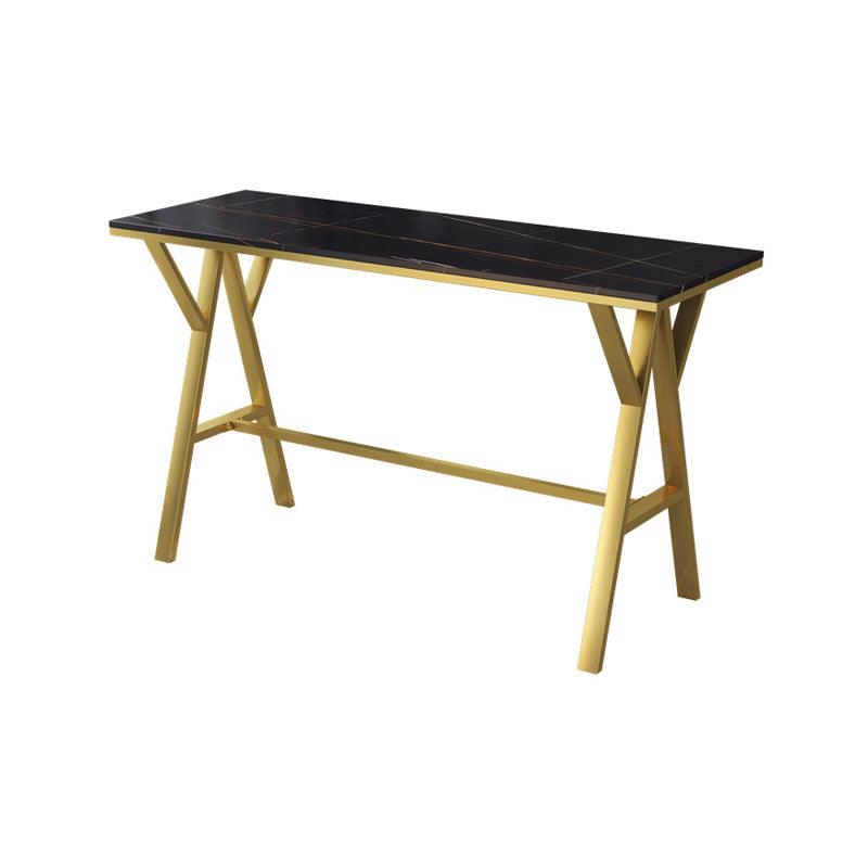 Rectangular Bar Table and Stools Glam 1/3/5 Pieces Pub Table Set