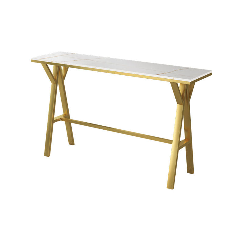 Rectangular Bar Table and Stools Glam 1/3/5 Pieces Pub Table Set