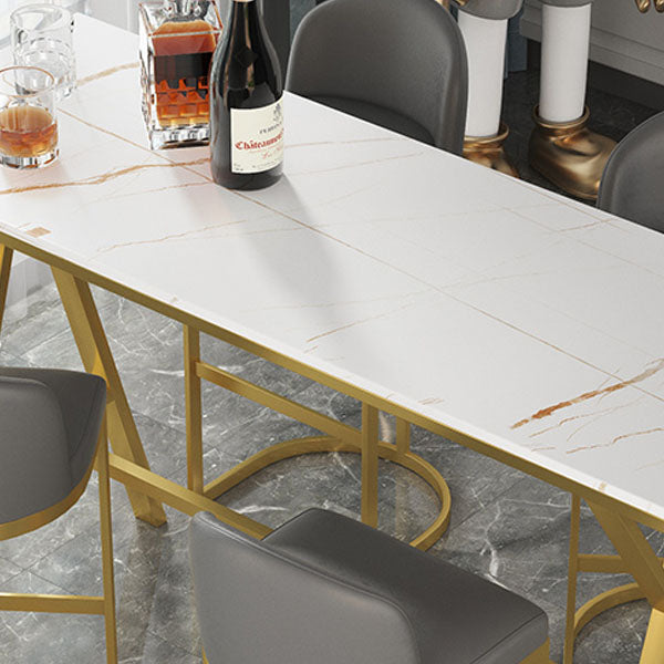 Rectangular Bar Table and Stools Glam 1/3/5 Pieces Pub Table Set