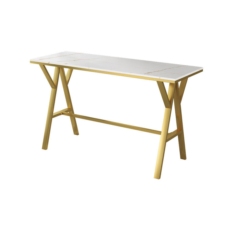 Rectangular Bar Table and Stools Glam 1/3/5 Pieces Pub Table Set