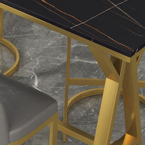 Rectangular Bar Table and Stools Glam 1/3/5 Pieces Pub Table Set