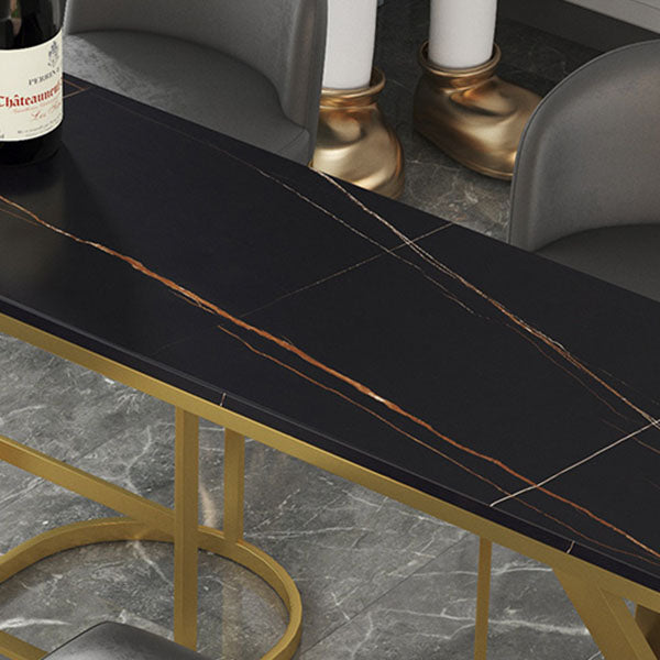 Rectangular Bar Table and Stools Glam 1/3/5 Pieces Pub Table Set