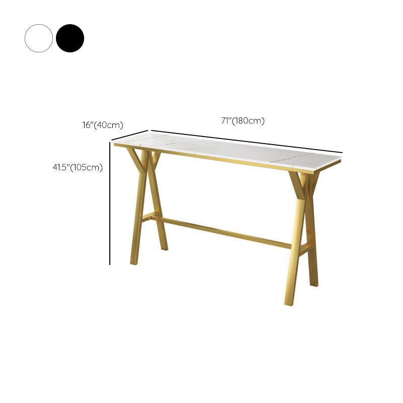 Rectangular Bar Table and Stools Glam 1/3/5 Pieces Pub Table Set