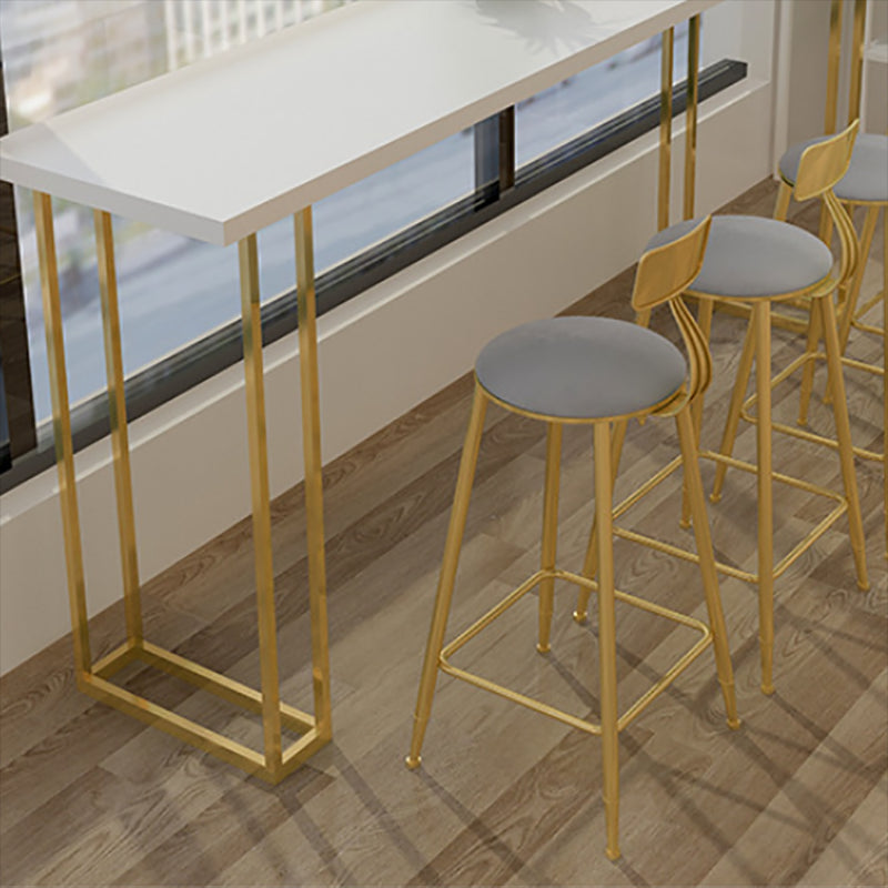 Glam Style Rectangle Counter Set 1/5 Pieces Solid Wood Bistro Set