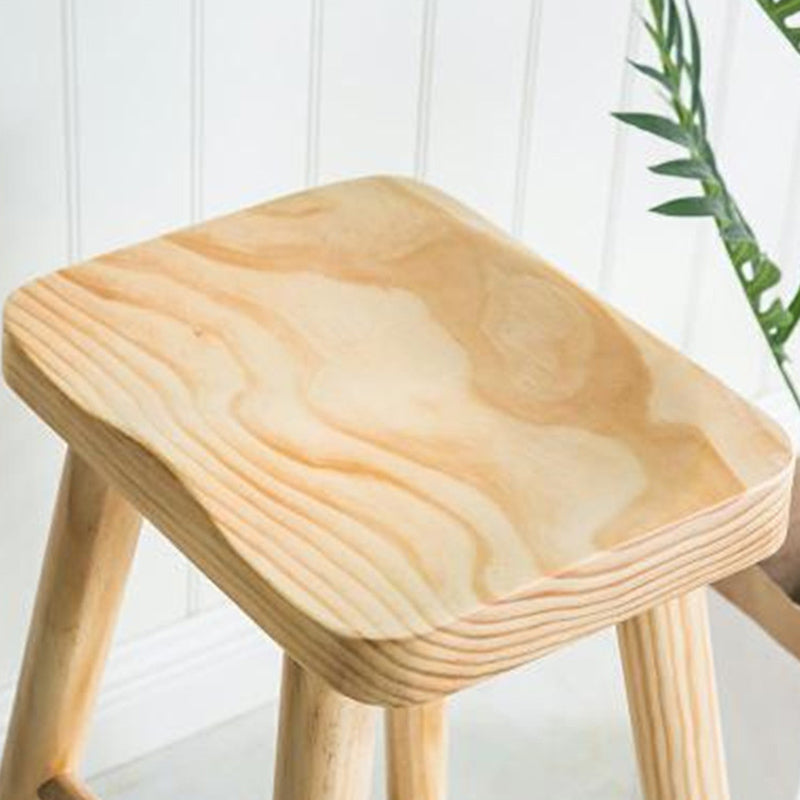 Natural Bar Table Set Industrial 1/3 Pieces Rectangle Solid Wood Counter Table Set