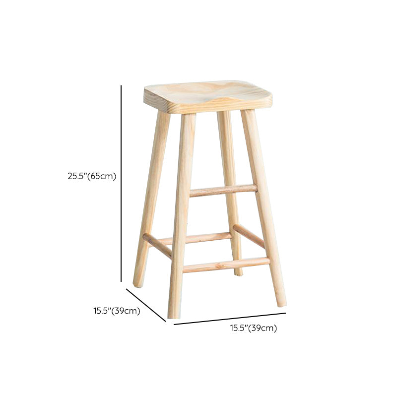 Natural Bar Table Set Industrial 1/3 Pieces Rectangle Solid Wood Counter Table Set