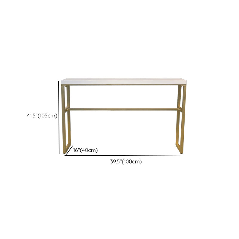 Faux Marble Bar Table Set Glam Style 1/3/5 Pieces Rectangle Counter Table