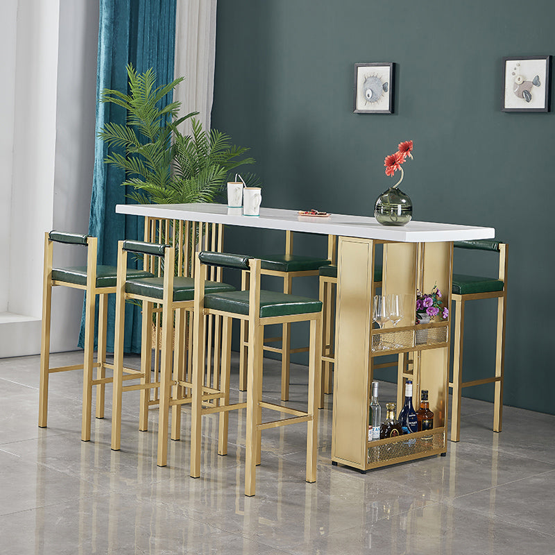 Modern Bar Stool and Table Set Rectangular 1/7 Pcs Pub Dining Set