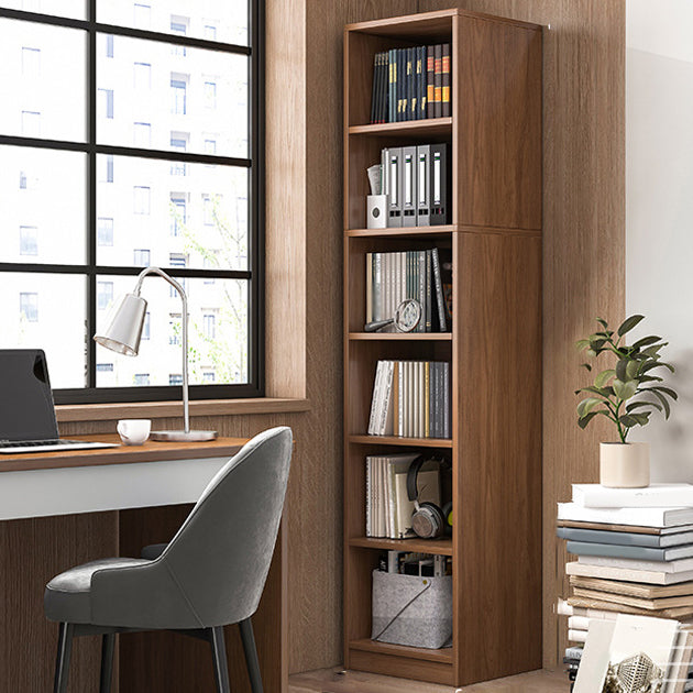 Modern Standard Bookshelf Engineered Wood Closed Back Bookcase