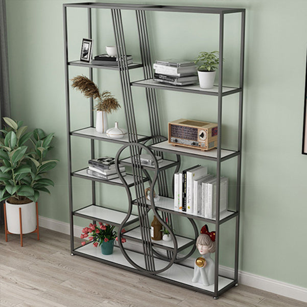 Modern Metal Shelf Bookcase Open Shelf Bookshelf with Shelves for Living Room