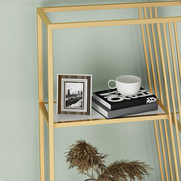 Modern Metal Shelf Bookcase Open Shelf Bookshelf with Shelves for Living Room