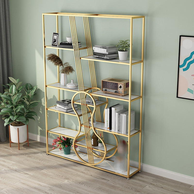 Modern Metal Shelf Bookcase Open Shelf Bookshelf with Shelves for Living Room