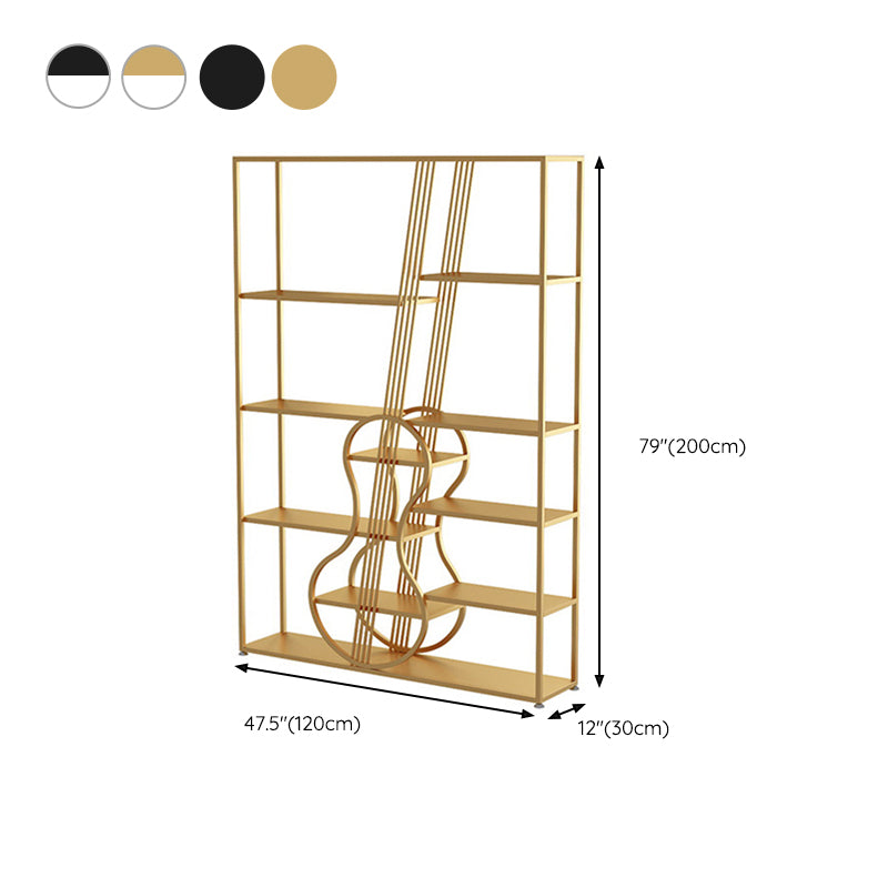 Modern Metal Shelf Bookcase Open Shelf Bookshelf with Shelves for Living Room