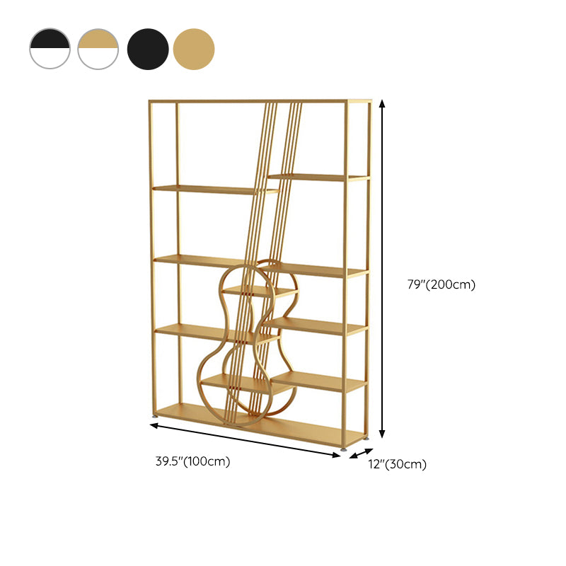 Modern Metal Shelf Bookcase Open Shelf Bookshelf with Shelves for Living Room