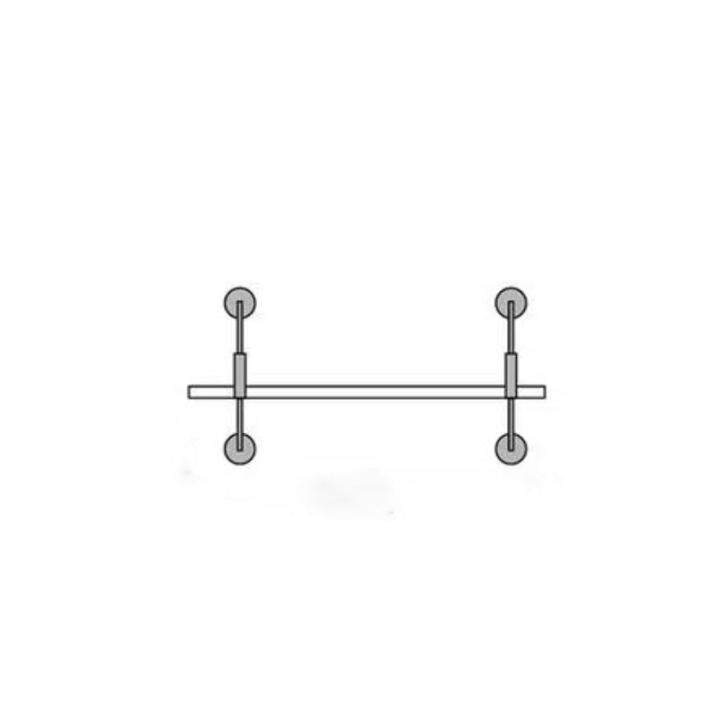 Metal and Wood Glam Shelf Bookcase Gold Wall Mounted Bookshelf for Office