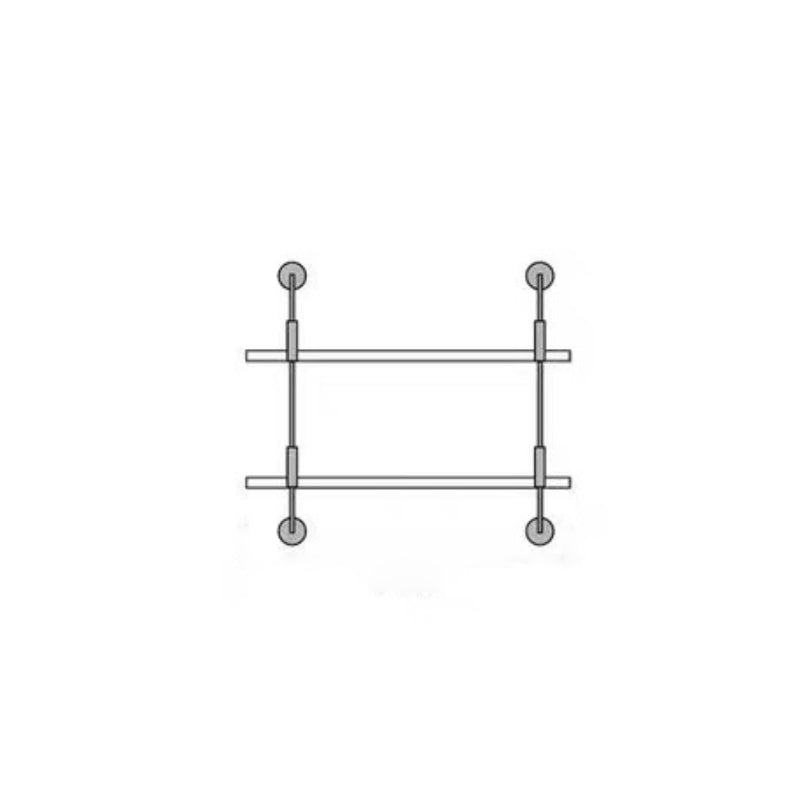 Metal and Wood Glam Shelf Bookcase Gold Wall Mounted Bookshelf for Office