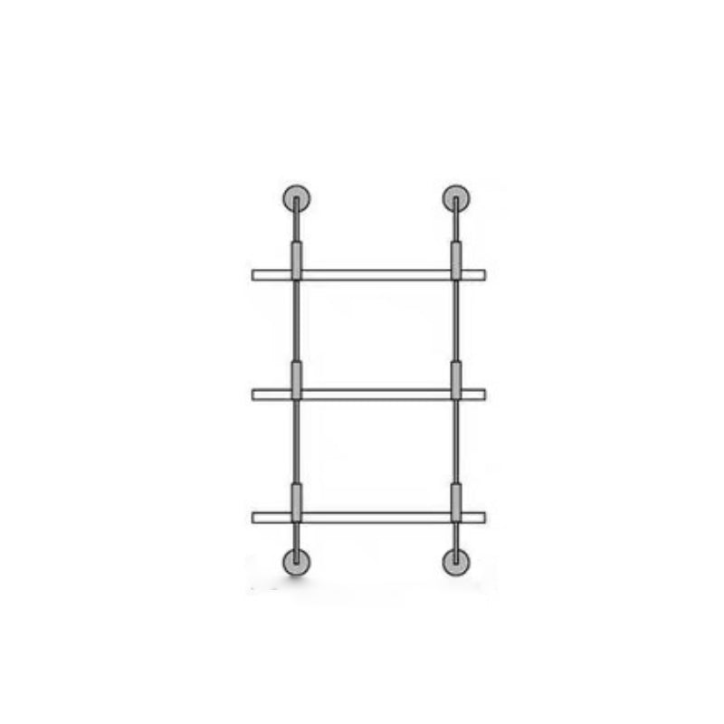 Metal and Wood Glam Shelf Bookcase Gold Wall Mounted Bookshelf for Office