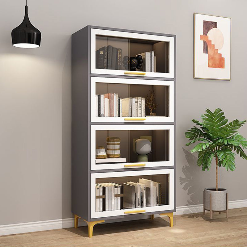 Modem Wooden Bookshelf Standard Shelf Bookshelf for Home Office 13.9" Wide