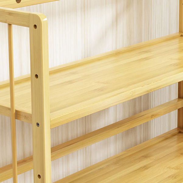 Modern Bamboo Etagere Bookshelf Bedroom Vertical Open Shelf Bookcase with Shelves