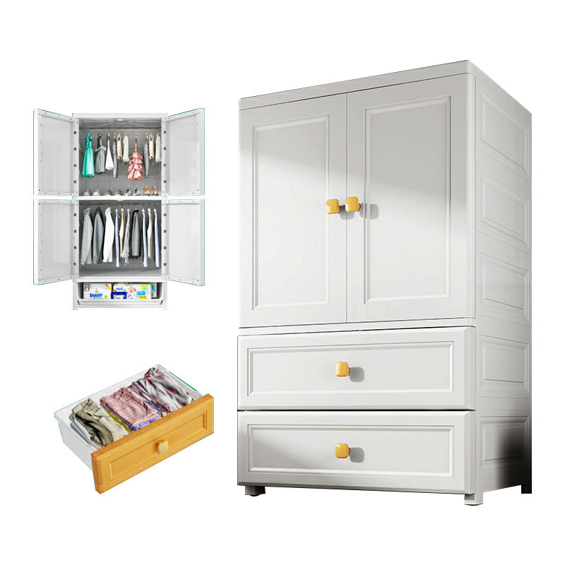 Plastic Wardrobe Cabinet Contemporary Wardrobe Armoire with Legs