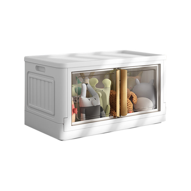 Contemporary Non-Hanging Armoire Plastic Freestanding Wardrobe Closet with Door