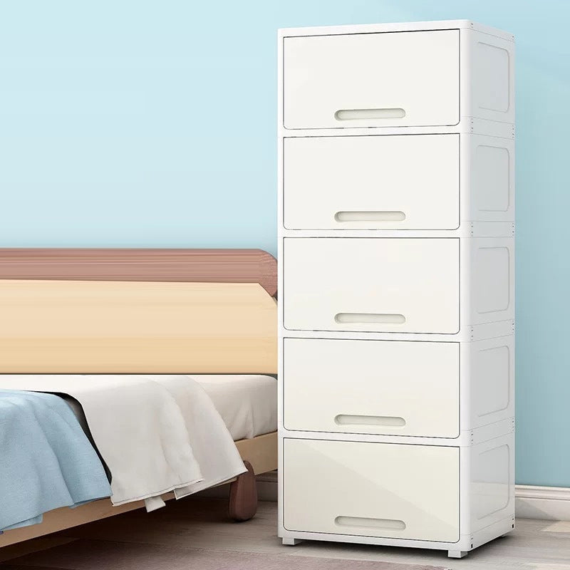 5-Door Storage Cabinet with Legs Non-Hanging Armoire for Home