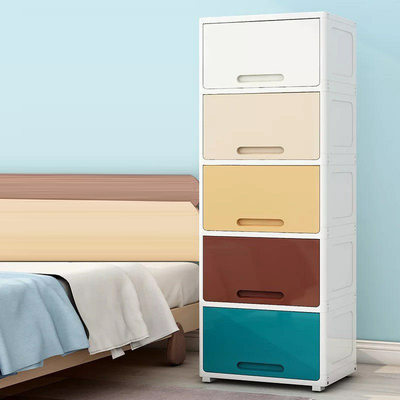 5-Door Storage Cabinet with Legs Non-Hanging Armoire for Home