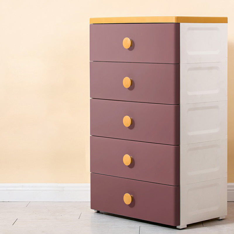 5-drawer Storage Cabinet with Legs Modern Non-Hanging Armoire