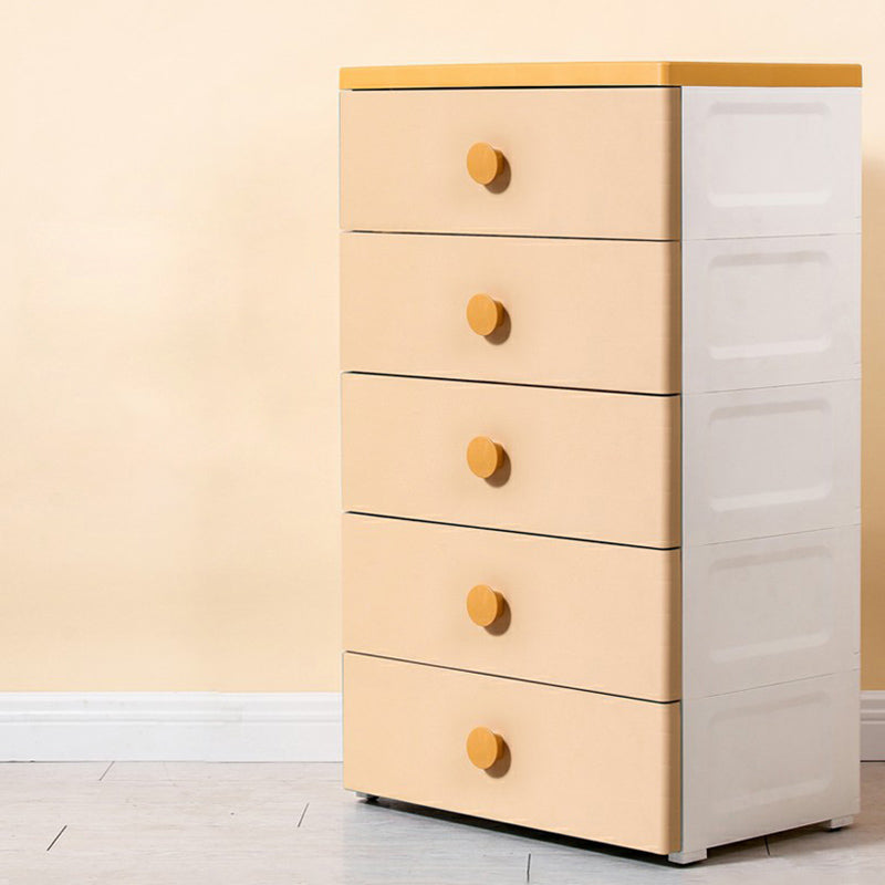 5-drawer Storage Cabinet with Legs Modern Non-Hanging Armoire