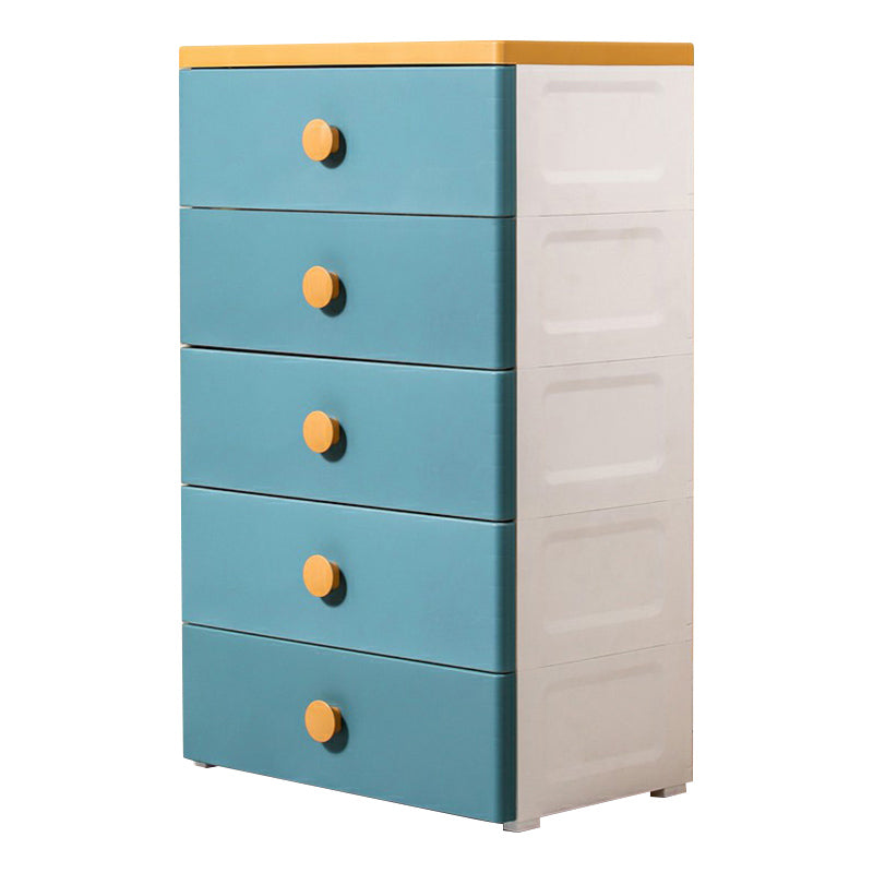 5-drawer Storage Cabinet with Legs Modern Non-Hanging Armoire