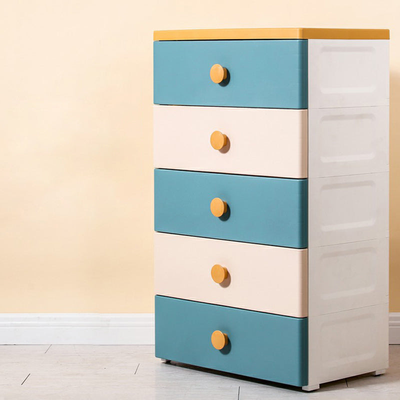 5-drawer Storage Cabinet with Legs Modern Non-Hanging Armoire