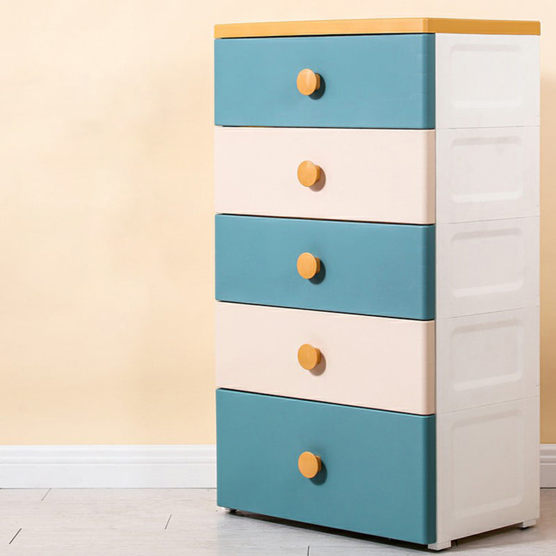 5-drawer Storage Cabinet with Legs Modern Non-Hanging Armoire