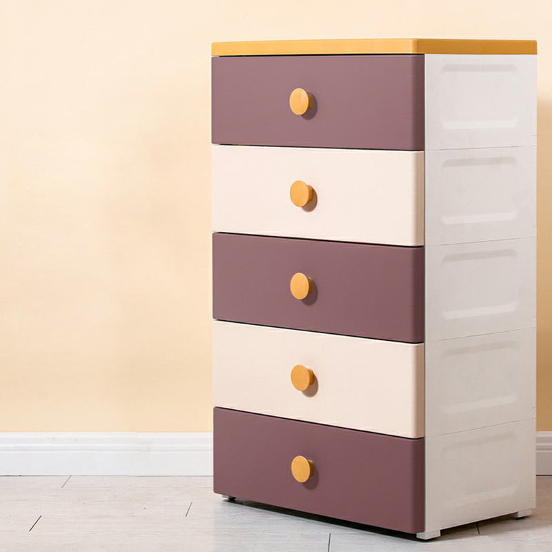 5-drawer Storage Cabinet with Legs Modern Non-Hanging Armoire