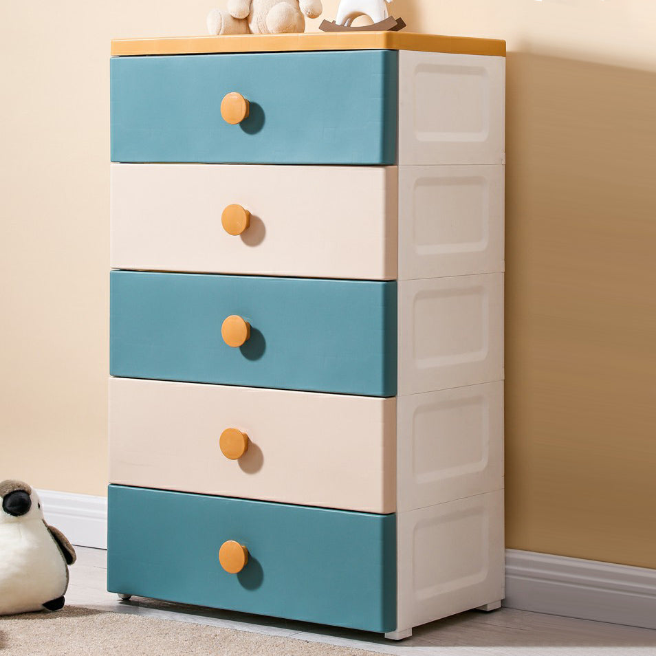 5-drawer Storage Cabinet with Legs Modern Non-Hanging Armoire