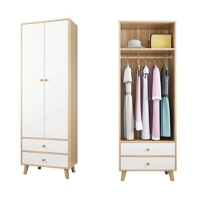 Contemporary Indoor Storage Cabinet Matte Finish Cabinet with Wooden Legs