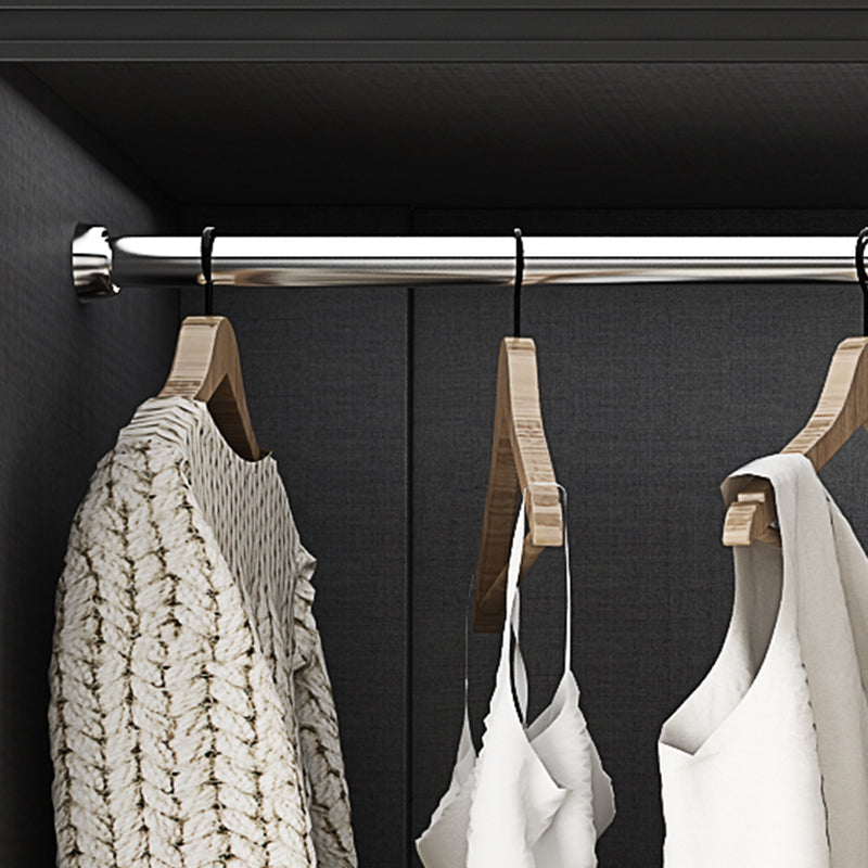 Modern Style Glass Wardrobe 1-Drawer Bedroom Wardrobe Closet