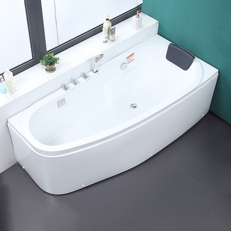 Modern Free Form Bathtub with Drain and Overflow Trim Acrylic Bath