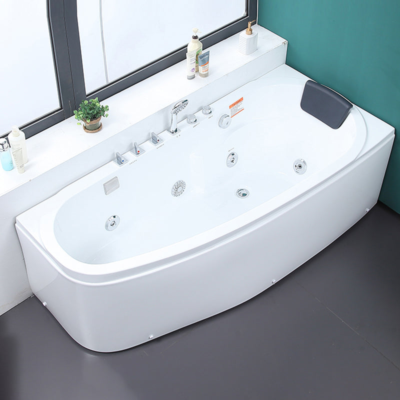 Modern Free Form Bathtub with Drain and Overflow Trim Acrylic Bath