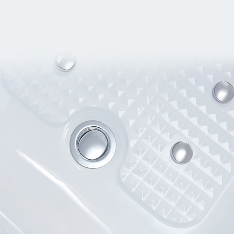 Small Tub Modern Soaking White Acrylic Bathroom Back to Wall Bathtub