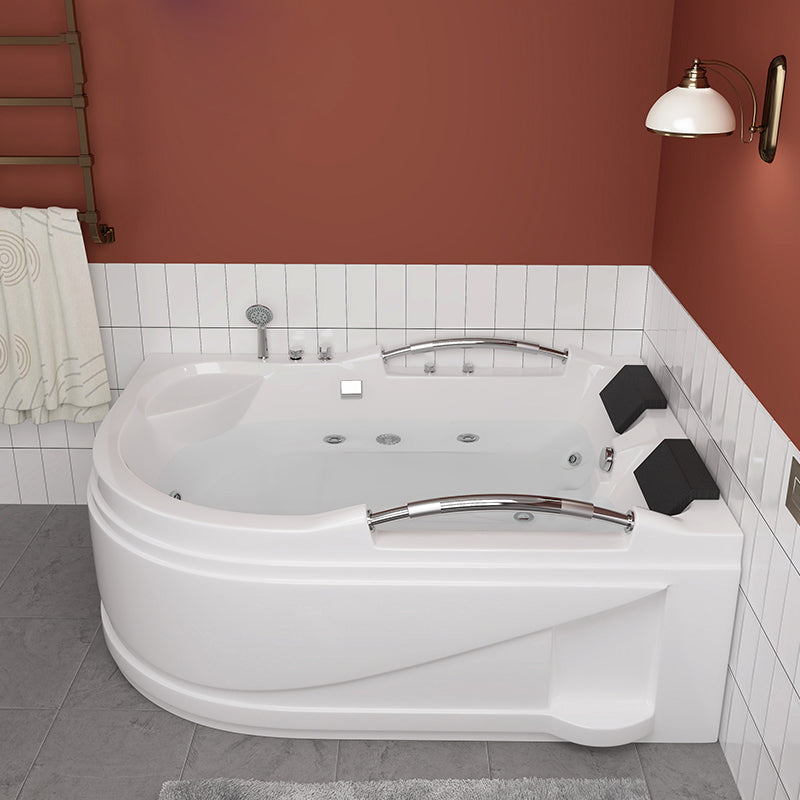 Free Form White Bathtub Bathroom Back to Wall Modern Bath Tub