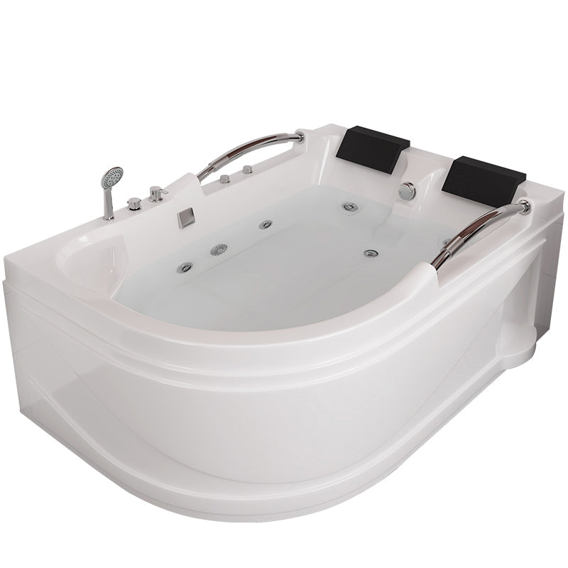 Free Form White Bathtub Bathroom Back to Wall Modern Bath Tub