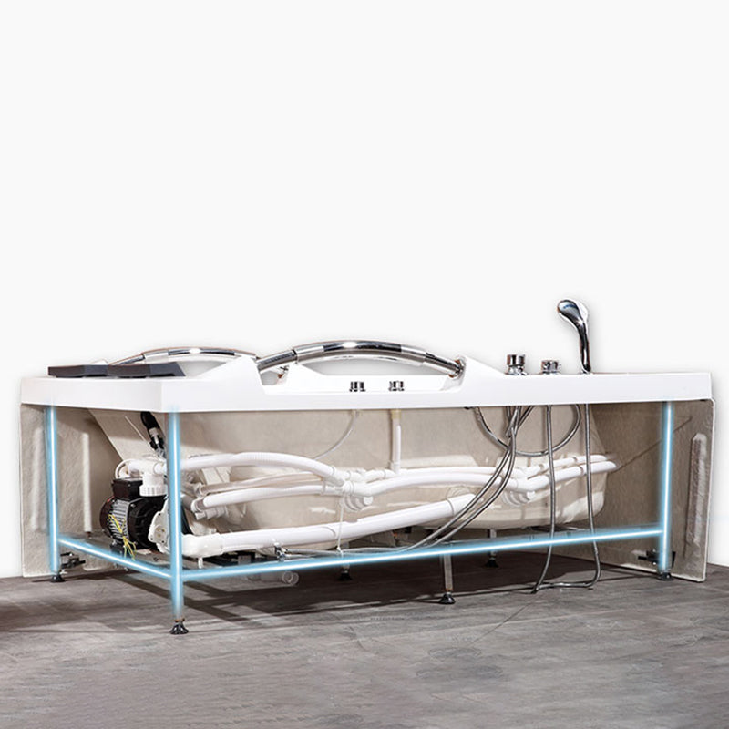 Free Form White Bathtub Bathroom Back to Wall Modern Bath Tub