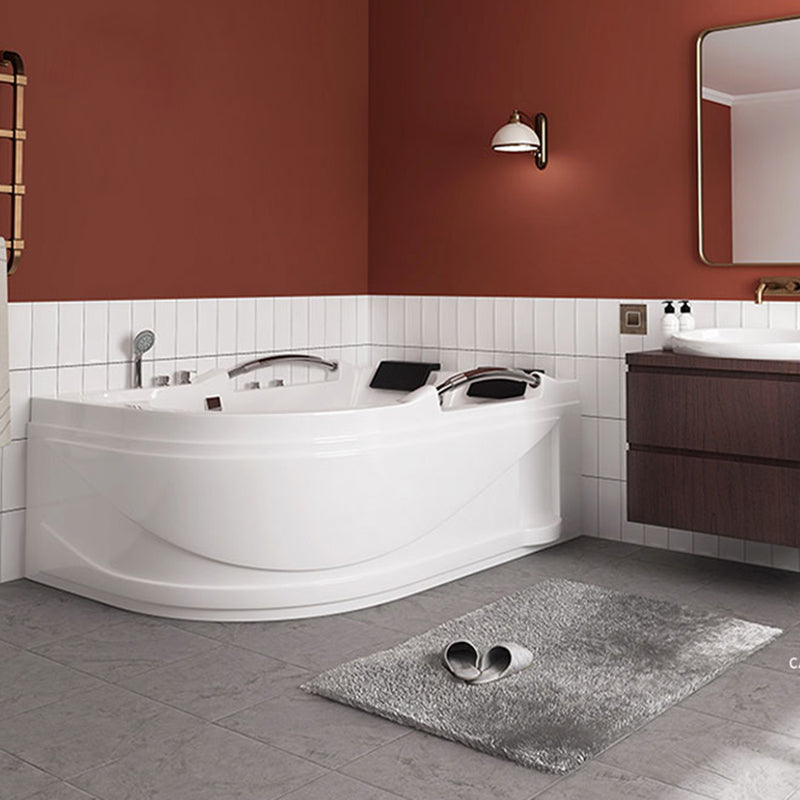 Free Form White Bathtub Bathroom Back to Wall Modern Bath Tub