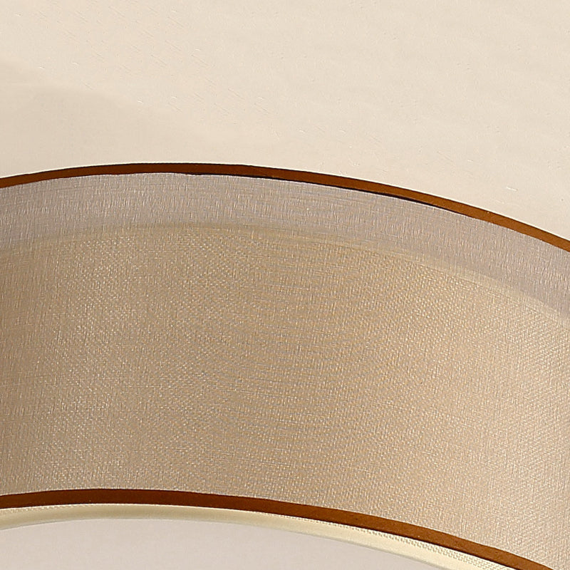 Minimalist Drum Flush Mount Lighting with Fabric 1 Light Flush Ceiling Lights