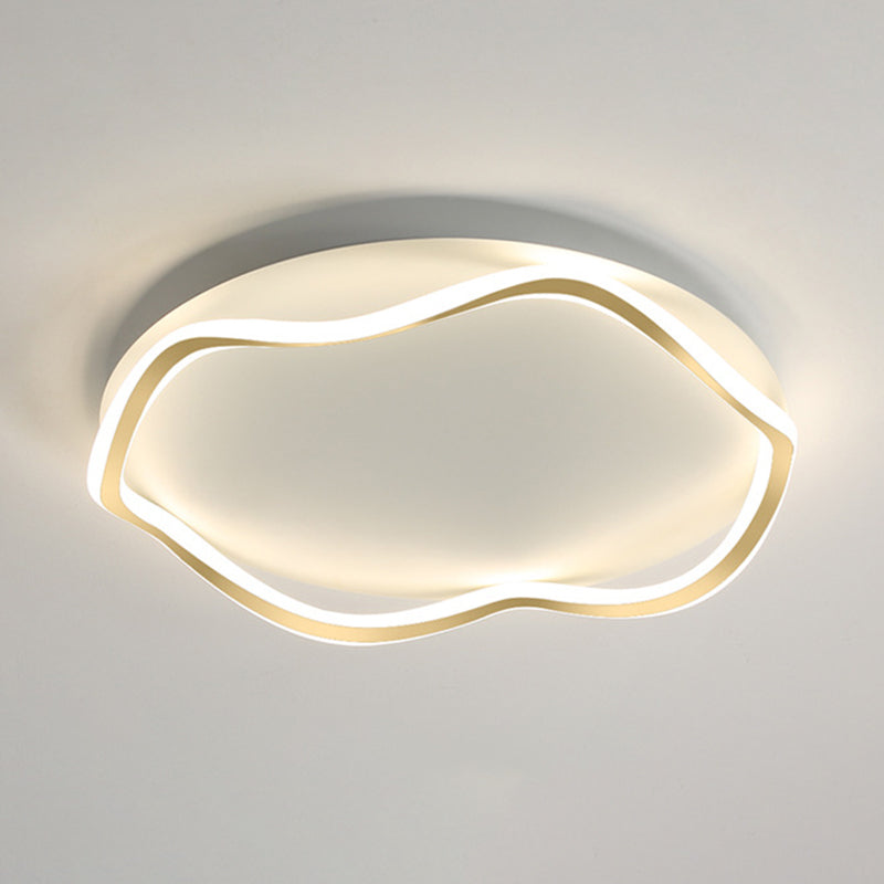 Metal Geometric Shape Flush Ceiling Light Modern Style 1 Light Flush Mount Light Fixture